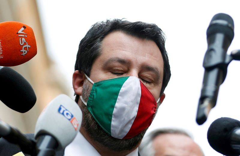 &copy; Reuters. Il leader della Lega Matteo Salvini a Roma, Italia, 28 gennaio 2021.  REUTERS/Yara Nardi