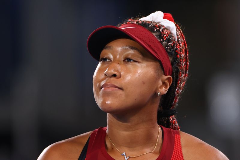 &copy; Reuters. Naomi Osaka durante partida do torneio olímpico de tênis da Tóquio 2020
27/07/2021 REUTERS/Edgar Su