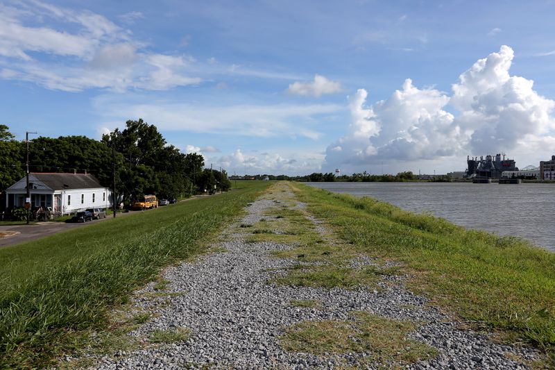 &copy; Reuters. FILE PHOTO: A view from the top of the levee that protects the Ninth Ward from the Industrial Canal is pictured as Tropical Storm Barry approaches land in New Orleans, Louisiana, U.S. July 11, 2019.  REUTERS/Jonathan Bachman