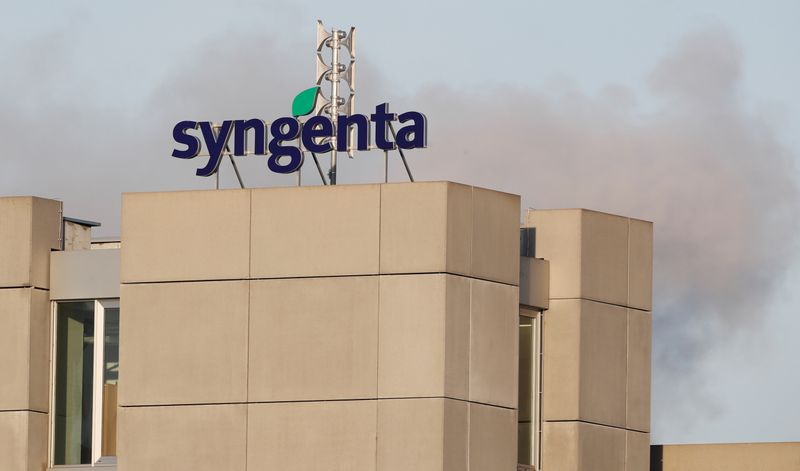 &copy; Reuters. FILE PHOTO: A logo is seen at the headquarters of agricultural chemical maker Syngenta in Basel, Switzerland January 30, 2020. REUTERS/Arnd Wiegmann