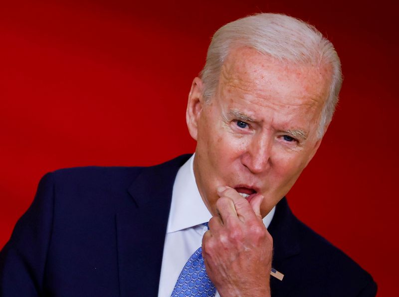 &copy; Reuters. Presidente dos EUA, Joe Biden, durante discurso na Casa Branca
31/08/2021
REUTERS/Carlos Barria