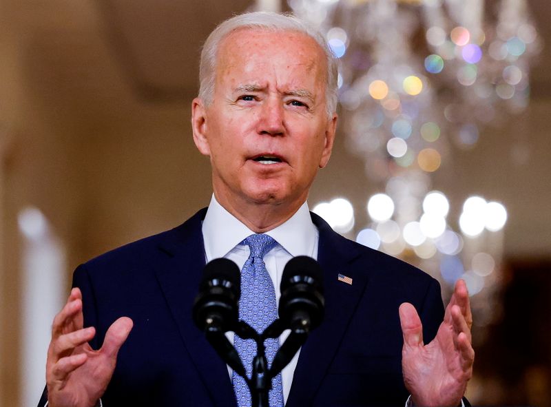 &copy; Reuters. Presidente dos EUA, Joe Biden, na Casa Branca
31/08/2021
REUTERS/Carlos Barria