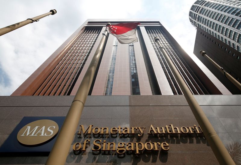 &copy; Reuters. FILE PHOTO: A view of the Monetary Authority of Singapore's headquarters in Singapore June 28, 2017. REUTERS/Darren Whiteside