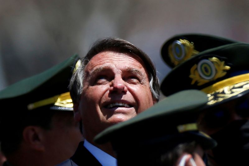 &copy; Reuters. Presidente Jair Bolsonaro durante cerimônia do Dia do Soldado em Brasília
25/08/2021 REUTERS/Adriano Machado