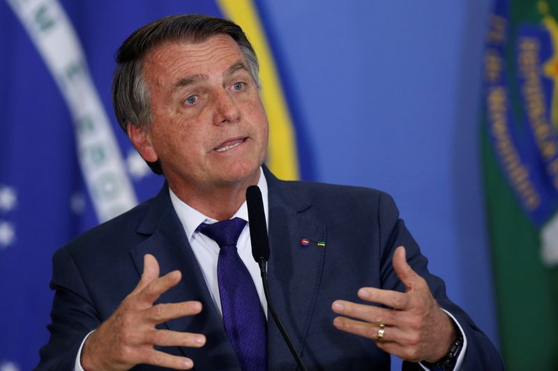 &copy; Reuters. Presidente Jair Bolsonaro discursa durante cerimônia em Brasília
02/09/2021 REUTERS/Adriano Machado