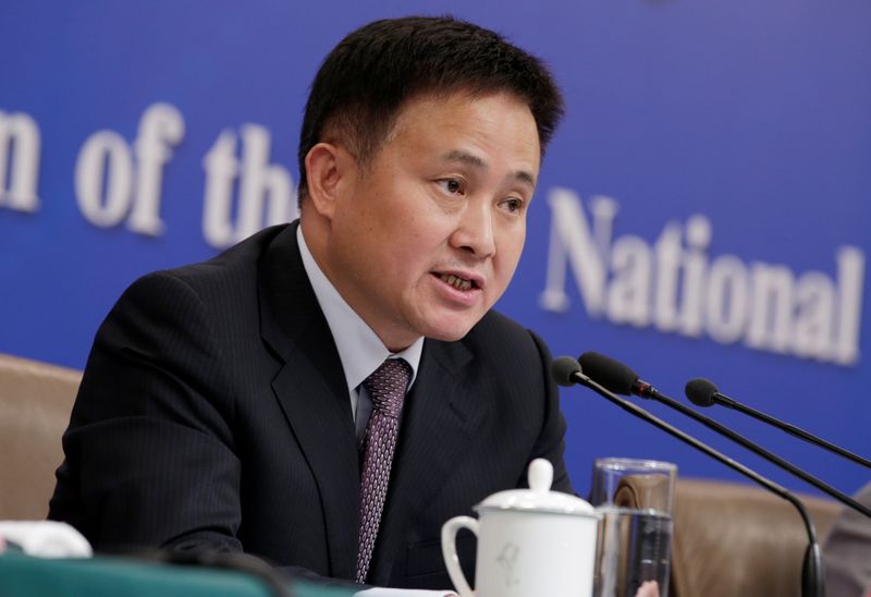 &copy; Reuters. FILE PHOTO: Pan Gongsheng, vice governor of the People's Bank of China (PBOC), attends a news conference during the ongoing session of the National People's Congress (NPC) in Beijing, China March 10, 2019. REUTERS/Jason Lee