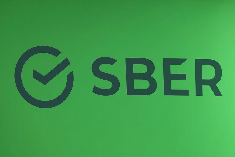 &copy; Reuters. A view shows the logo of Sber (Sberbank) at the St. Petersburg International Economic Forum (SPIEF) in Saint Petersburg, Russia, June 5, 2021. REUTERS/Evgenia Novozhenina