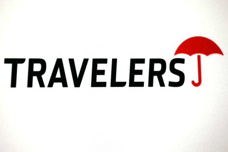 &copy; Reuters. FILE PHOTO: The logo of Travelers Companies is seen in Los Angeles, California, United States, April 27, 2016. REUTERS/Lucy Nicholson/File Photo