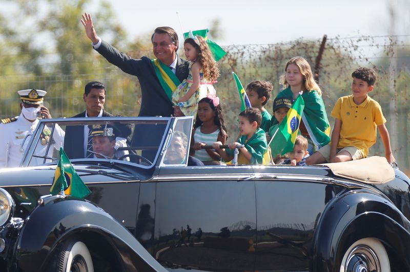 &copy; Reuters. Presidente Jair Bolsonaro durante cerimônia do Dia da Independência em Brasília
07/09/2021
REUTERS/Adriano Machado