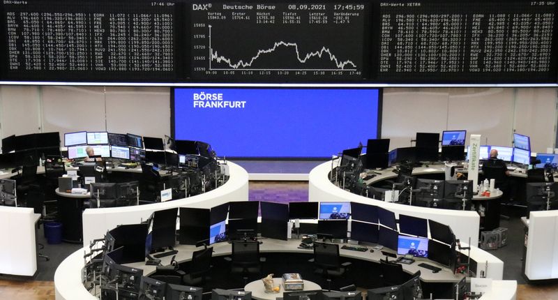 &copy; Reuters. Les Bourses européennes ont terminé en baisse mercredi. À Paris, le CAC 40 a terminé en repli de 0,85%, le Footsie britannique a reculé de 0,67% et le Dax allemand de 1,47%. /Photo prise le 8 septembre 2021/REUTERS