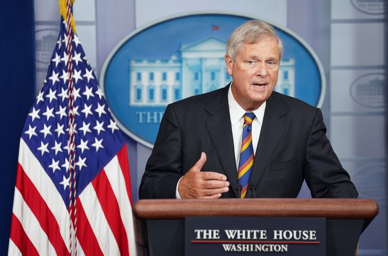 &copy; Reuters. U.S. Secretary of Agriculture Tom Vilsack speaks about food prices during a press briefing at the White House in Washington, U.S., September 8, 2021. REUTERS/Kevin Lamarque