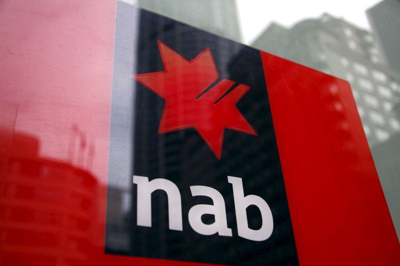 &copy; Reuters. FILE PHOTO: A National Australia Bank (NAB) logo is pictured on an automated teller machine (ATM) in central Sydney September 12, 2014. REUTERS/David Gray