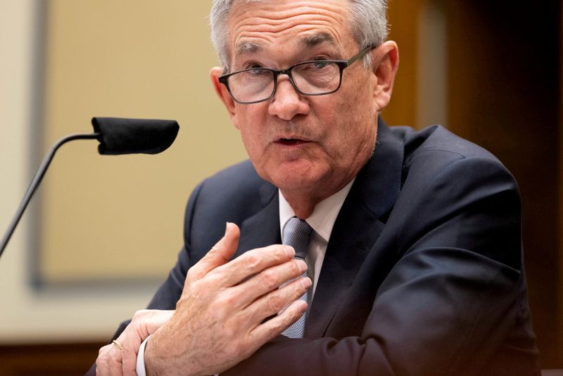 &copy; Reuters. Chair do Federal Reserve, Jerome Powell, em Washington, EUA
22/06/2021 Graeme Jennings/Pool via REUTERS/Arquivo