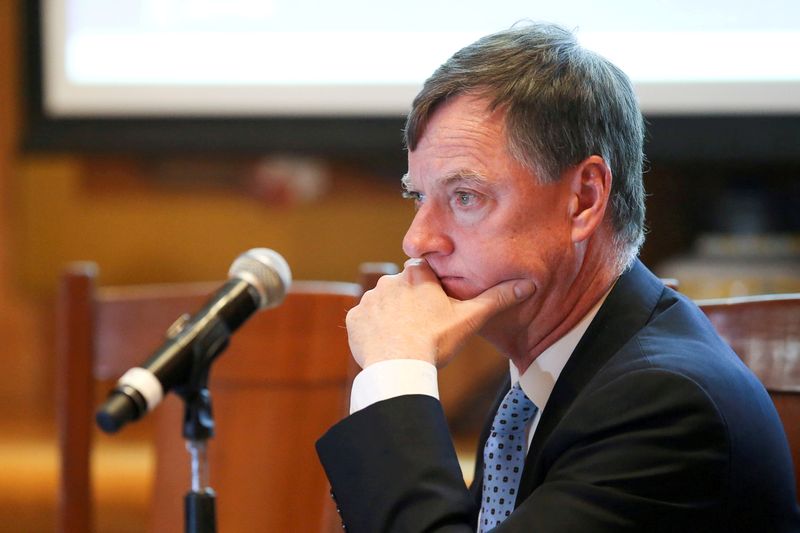 &copy; Reuters. FILE PHOTO: Chicago Federal Reserve Bank President Charles Evans looks on during the Global Interdependence Center Members Delegation Event in Mexico City, Mexico, February 27, 2020. REUTERS/Edgard Garrido/File Photo