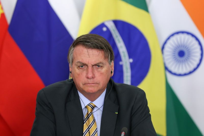 &copy; Reuters. Presidente Jair Bolsonaro em Cúpula dos Brics
17/11/2020
Marcos Correa/Divulgação via REUTERS