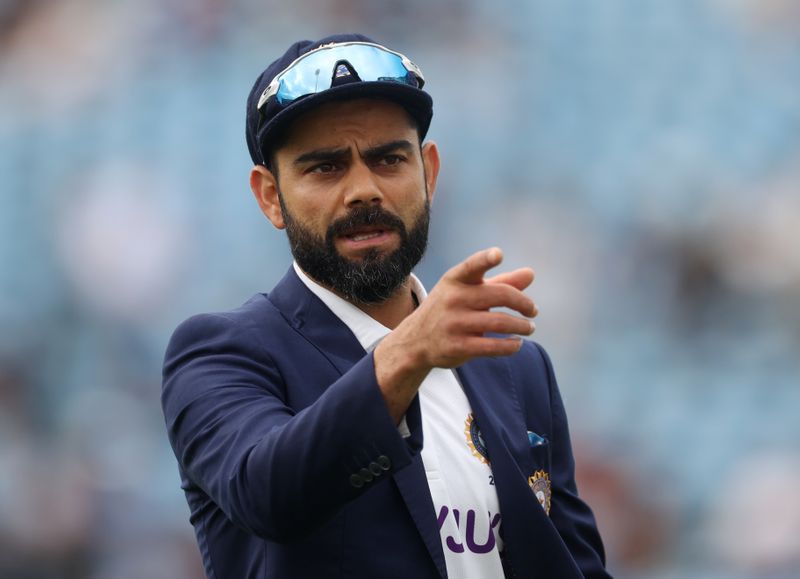 &copy; Reuters. FILE PHOTO: Cricket - Third Test - England v India - Headingley, Leeds, Britain - August 25, 2021 India's Virat Kohli before start of play Action Images via Reuters/Lee Smith