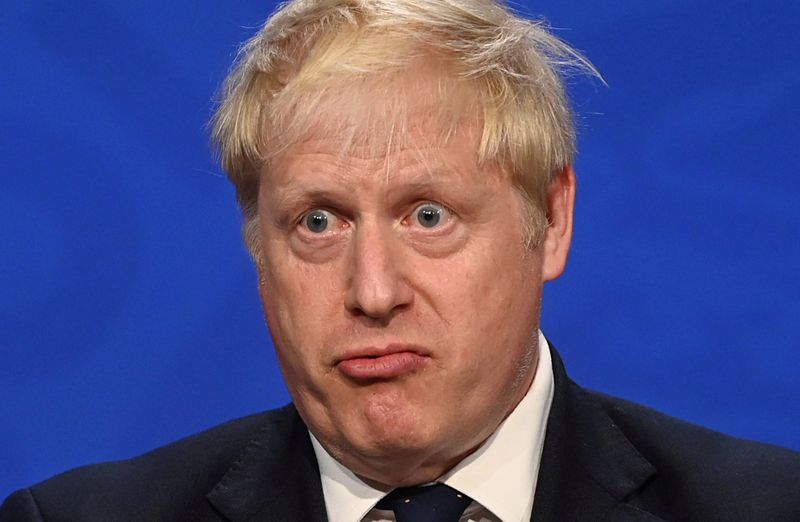 &copy; Reuters. Primeiro-ministro britânico, Boris Johnson, durante entrevista coletiva em Londres
07/09/2021 REUTERS/Toby Melville/Pool