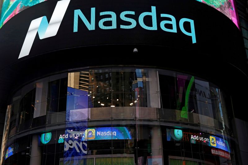 &copy; Reuters. FILE PHOTO: A view of the exterior of the Nasdaq market site in the Manhattan borough of New York City, U.S., October 24, 2016.  REUTERS/Shannon Stapleton