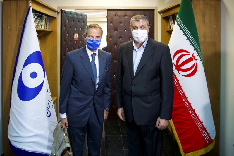 &copy; Reuters. L'Iran et l'Agence internationale de l'énergie atomique (AIEA) sont parvenues dimanche à un accord pour la maintenance des caméras de surveillance des installations nucléaires iraniennes. /Photo prise le 12 septembre 2021/REUTERS/WANA (West Asia News 