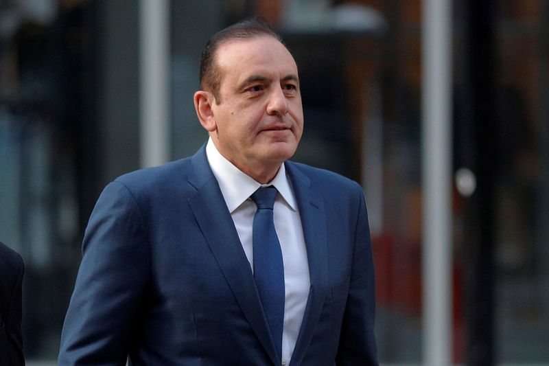 &copy; Reuters. FILE PHOTO: Former Wynn Resorts executive Gamal Abdelaziz, also known as Gamal Aziz and charged with participating in a scheme to pay bribes to fraudulently secure the admission of his children to top schools, arrives at federal court for the first day of