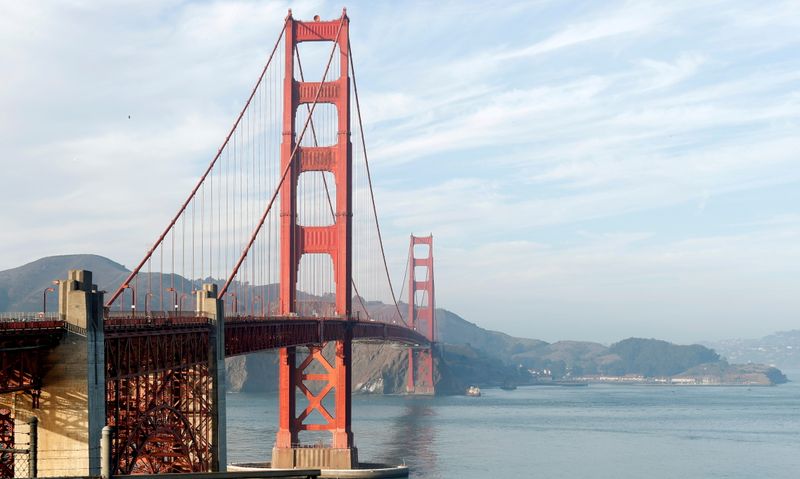 &copy; Reuters. FILE PHOTO: A view of the Golden Gate Bridge in San Francisco, California, U.S., November 20, 2018. REUTERS/Mario Anzuoni/File Photo