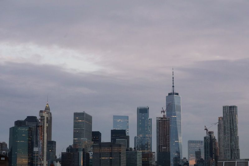 &copy; Reuters. FILE PHOTO: The skyline of lower Manhattan is seen before sunrise in New York City, U.S., July 17, 2019. REUTERS/Brendan McDermid