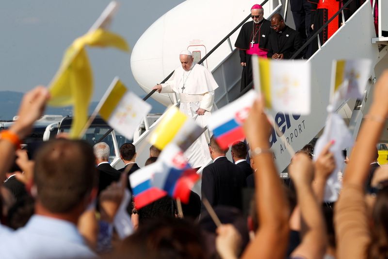 &copy; Reuters. Papa Francisco visita Bratislava
12/09/2021
REUTERS/Remo Casilli