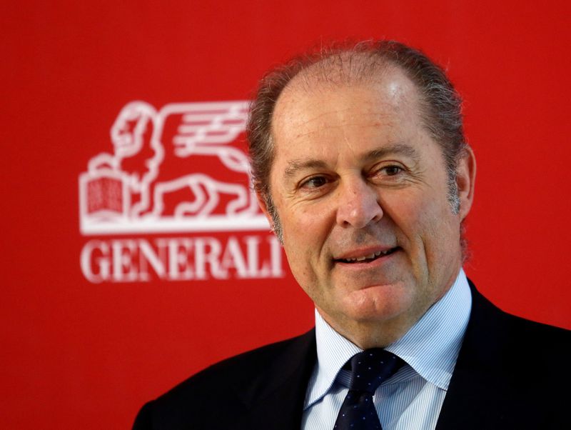 &copy; Reuters. FILE PHOTO: Philippe Donnet, CEO of the Italian insurance company Generali, is seen before shareholders meeting in Trieste, Italy, April 27, 2017. REUTERS/Remo Casilli/File Photo