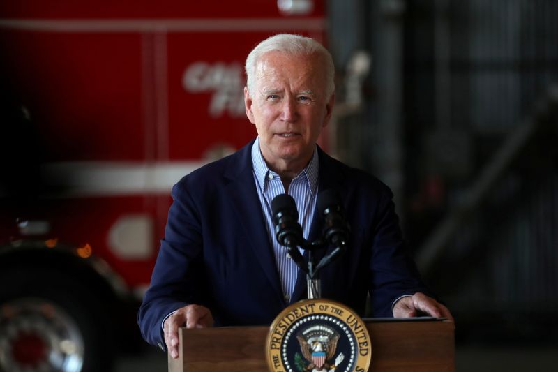 &copy; Reuters. FILE PHOTO: U.S. President Joe Biden gives remarks at Mather Airport, California, U.S., September 13, 2021. REUTERS/Leah Millis/File Photo