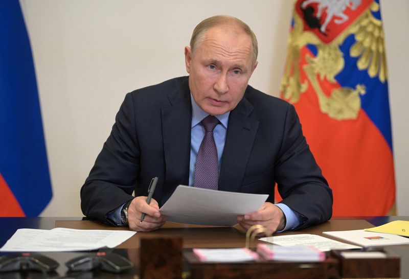 &copy; Reuters. الرئيس الروسي فلاديمير بوتين في موسكو يوم 14 سبتمبر أيلول 2021. صورة لرويترز من وكالة سبوتنيك للأنباء.