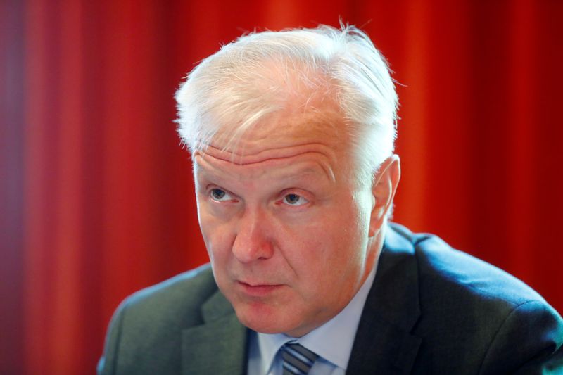 &copy; Reuters. FILE PHOTO: Finland's central bank governor Olli Rehn speaks during an interview in Helsinki, Finland July 17, 2018. REUTERS/Ints Kalnins/File Photo