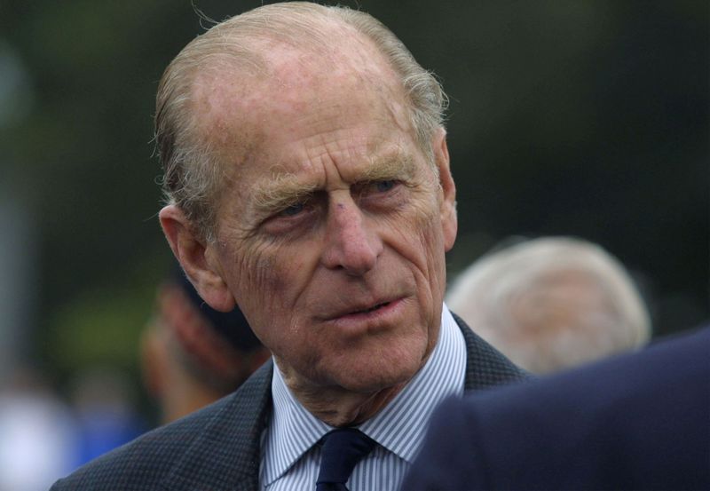 &copy; Reuters. FILE PHOTO: The Duke of Edinburgh Prince Philip talks to ex-servicemen during a wreath-laying ceremony commemorating the 80th anniversary of the Malta Branch of the British Legion at Malta's Cenotaph War Memorial in Floriana, outside Valletta April 29, 20