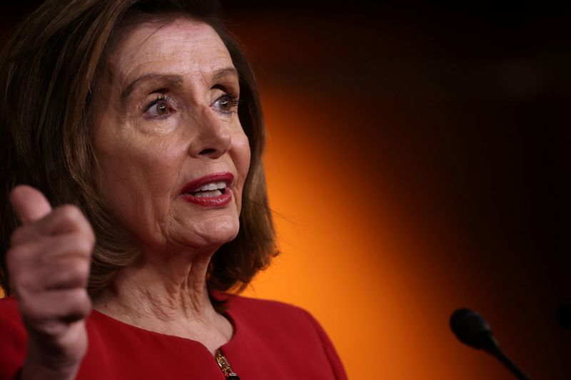 &copy; Reuters. FILE PHOTO: U.S. House Speaker Nancy Pelosi (D-CA) holds her weekly news conference at the U.S. Capitol in Washington, U.S. September 8, 2021.  REUTERS/Jonathan Ernst