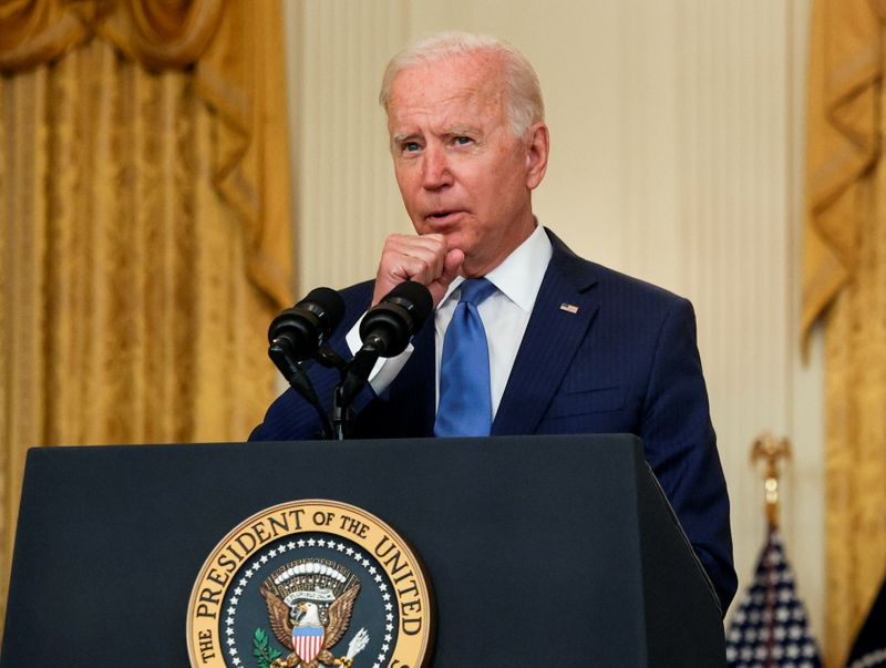 &copy; Reuters. Presidente dos EUA, Joe Biden, durante pronunciamento na Casa Branca
16/09/2021 REUTERS/Leah Millis