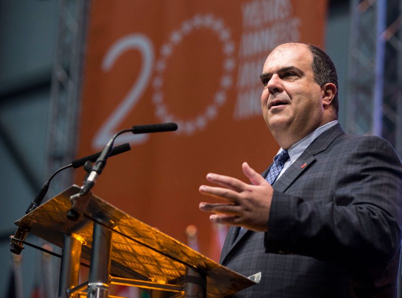 &copy; Reuters. FILE PHOTO: Easyjet founder Stelios Haji-Ioannou speaks at a media event to celebrate 20 years in business at Luton Airport, southern England, November 10, 2015.  REUTERS/Eddie Keogh