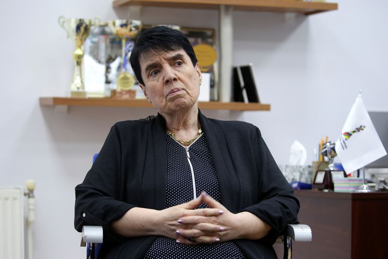 &copy; Reuters. Nona Gaprindashvili, gran maestra de ajedrez de Georgia, en entrevista en Tbilisi, Georgia, 10 mayo 2019.
REUTERS/Irakli Gedenidze