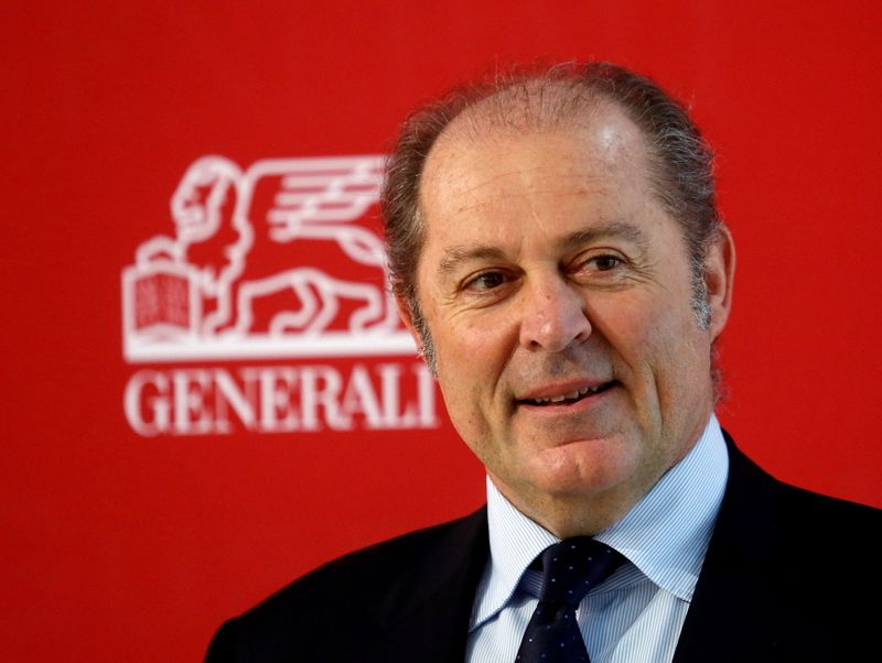 &copy; Reuters. FILE PHOTO: Philippe Donnet, CEO of the Italian insurance company Generali, is seen before shareholders meeting in Trieste, Italy, April 27, 2017. REUTERS/Remo Casilli
