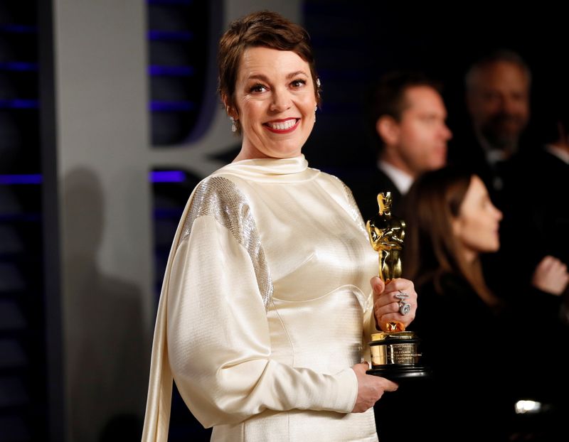 &copy; Reuters. FILE PHOTO: Olivia Coleman at Vanity Fair after the 91st Academy Awards,  California, U.S., February 25, 2019,REUTERS/Danny Moloshok/File Photo