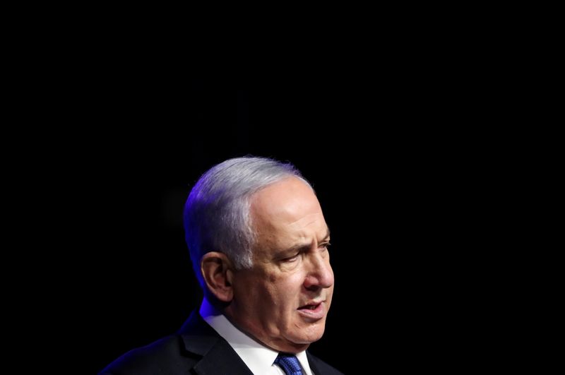 &copy; Reuters. رئيس الوزراء الإسرائيلي السابق بنيامين نتنياهو يتحدث خلال مراسم بالقدس يوم 6 يونيو حزيران 2021. تصوير: رونين زفولين - رويترز.