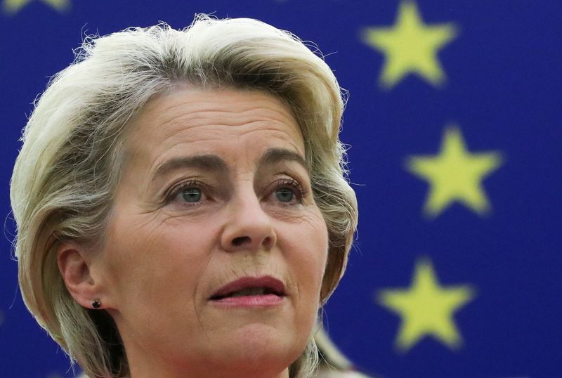 &copy; Reuters. Ursula von der Leyen a fustigé lundi la dénonciation par l'Australie d'un contrat portant sur une commande de 12 sous-marins français, dans une interview accordée à CNN. /Photo prise le 15 septembre 2021/REUTERS/Yves Herman