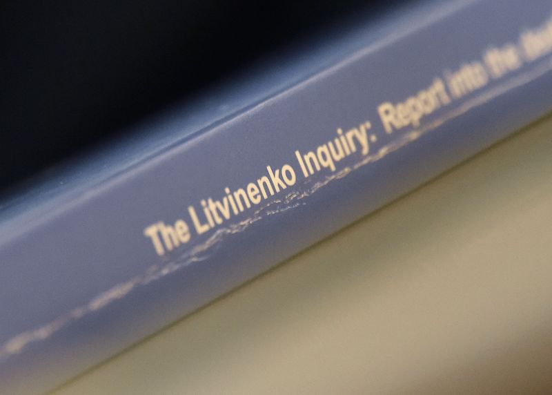 &copy; Reuters. A copy of The Litvinenko Inquiry Report is seen during a news conference in London, Britain, January 21, 2016. REUTERS/Toby Melville/Files