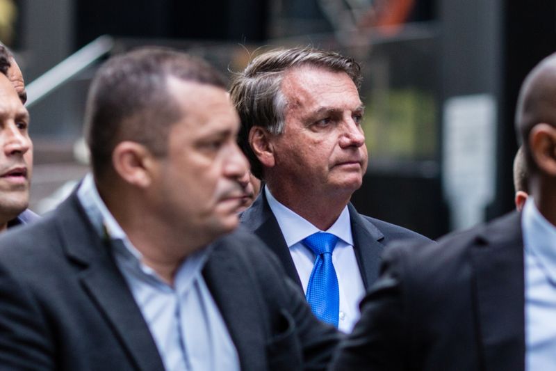 &copy; Reuters. Presidente Jair Bolsonaro deixa hotel em Nova York 
20/09/2021 REUTERS/Stefan Jeremiah