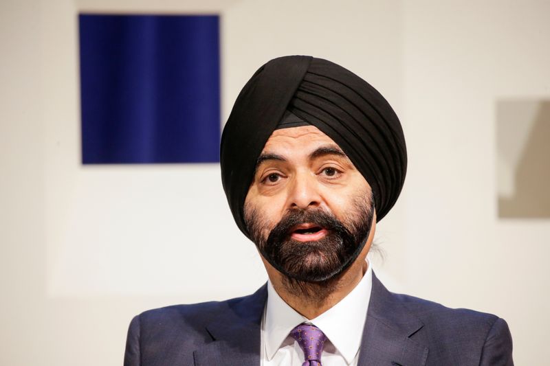&copy; Reuters. FILE PHOTO: Mastercard President and CEO Ajay Banga speaks to attendees during the Department of Homeland Security's Cybersecurity Summit in Manhattan, New York, U.S., July 31, 2018.  REUTERS/Eduardo Munoz