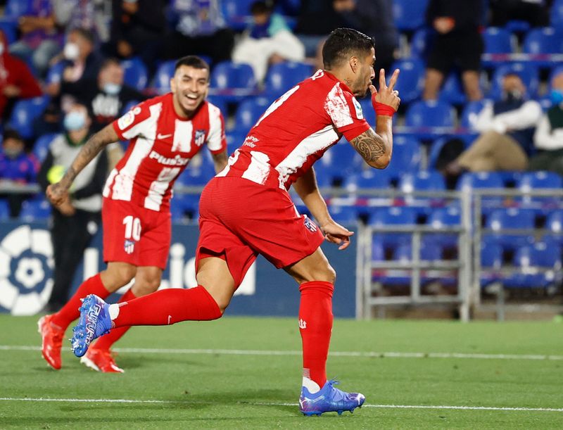 Suárez marca duas vezes e Atlético de Madri bate o Getafe de virada