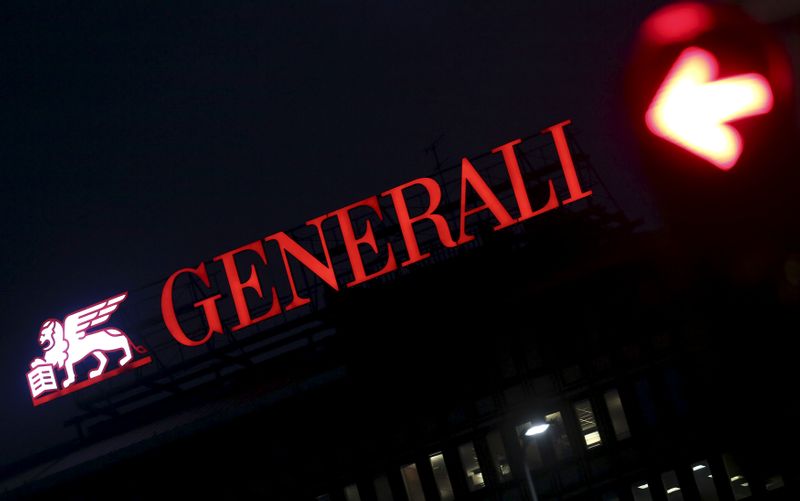 &copy; Reuters. Logo di Assicurazioni Generali nella sede di Milano. REUTERS/Stefano Rellandini