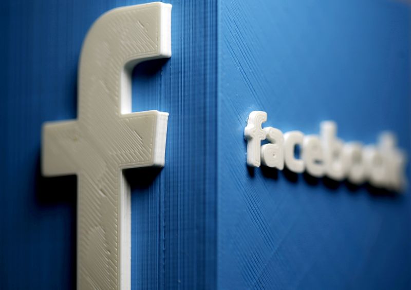 &copy; Reuters. FILE PHOTO: A 3D plastic representation of the Facebook logo is seen in this illustration in Zenica, Bosnia and Herzegovina, May 13, 2015. REUTERS/Dado Ruvic