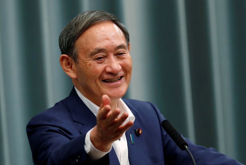 &copy; Reuters. Primeiro-ministro do Japão, Yoshihide Suga, durante entrevista coletiva em Tóquio
14/09/2021 REUTERS/Kim Kyung-Hoon