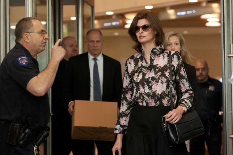 &copy; Reuters. FILE PHOTO: Model Linda Evangelista leaves Manhattan Family Court after facing her former beau Francois Henri-Pinault in New York May 3, 2012. REUTERS/Andrew Kelly