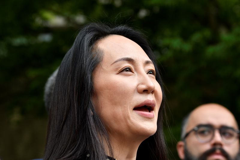 &copy; Reuters. La directrice financière de Huawei Meng Wanzhou (photo) a pris un avion pour rentrer en Chine vendredi après être parvenue à un accord avec des procureurs américains pour mettre fin à la procédure pour fraude bancaire la visant, désamorçant un su