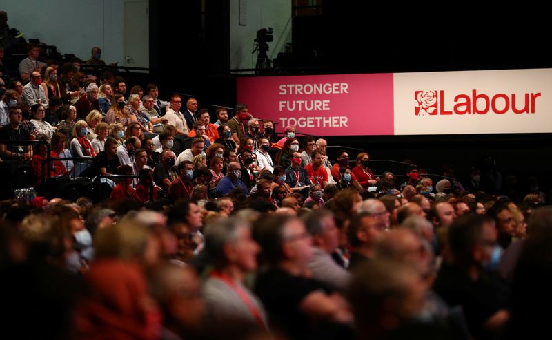 &copy; Reuters. People attend Britain's Labour Party annual conference in Brighton, Britain, September 26, 2021. REUTERS/Hannah McKay